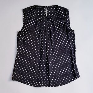💥Jones New York Polka-dot Sleeveless Top Size 6